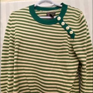 COPY - Banana Republic green/cream sweater